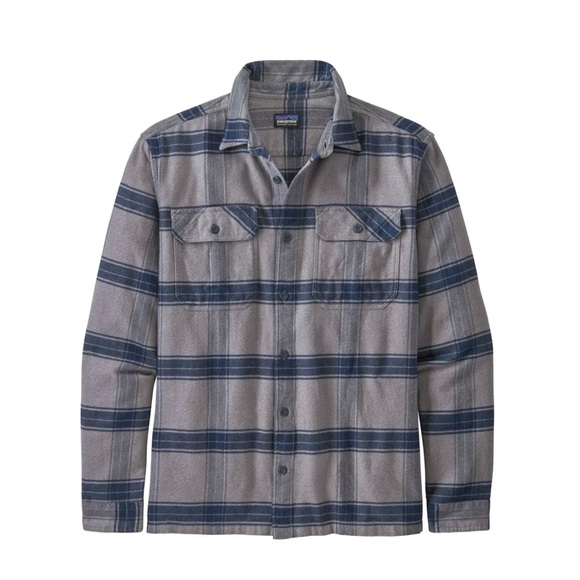 Patagonia Fjord Flannel EUC Burlwood Noble Grey - Picture 3 of 3
